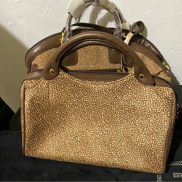 Elise 2001 brown 2 Set Pile Shoulder Hand Bag - Picture 4 of 7